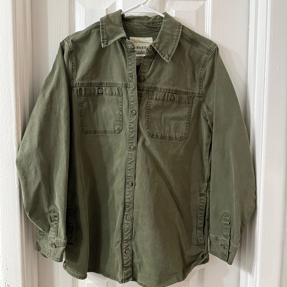 Olive Green Women's Shacket